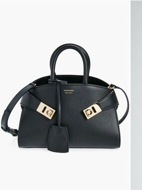 Ferragamo mini hug handbag in black